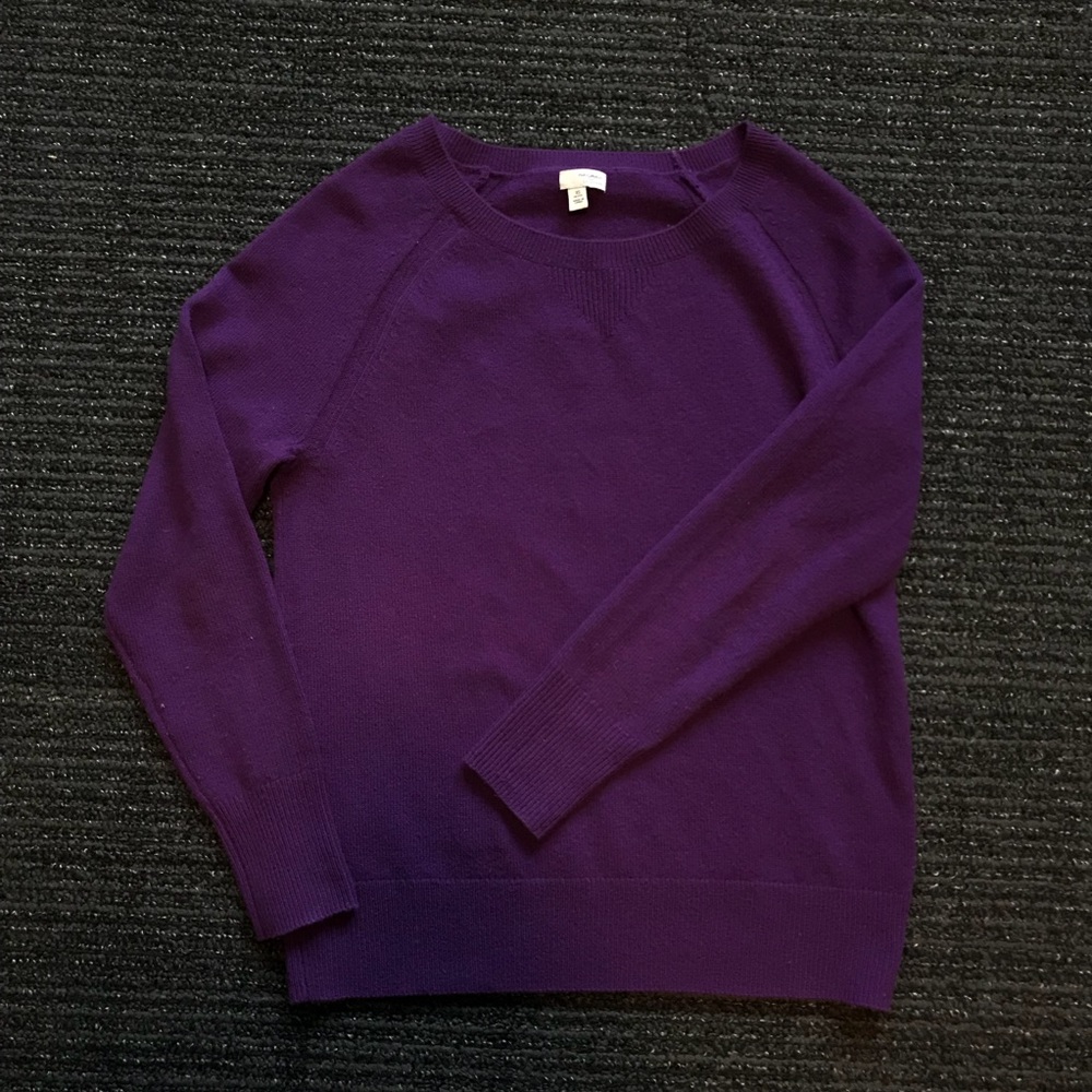 Halogen 100% Cashmere Purple Sweater